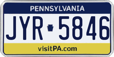 PA license plate JYR5846