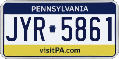 PA license plate JYR5861