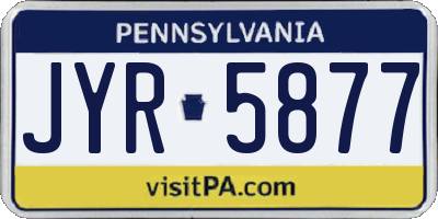 PA license plate JYR5877