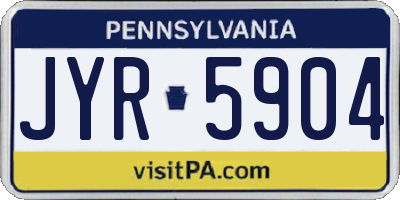 PA license plate JYR5904