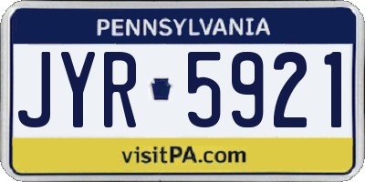 PA license plate JYR5921