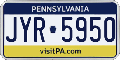 PA license plate JYR5950