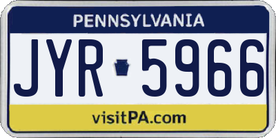 PA license plate JYR5966