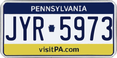 PA license plate JYR5973