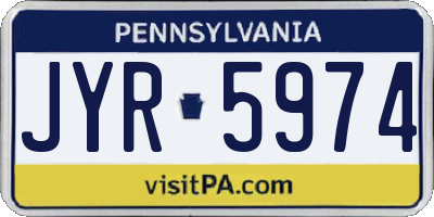 PA license plate JYR5974