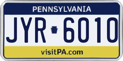 PA license plate JYR6010