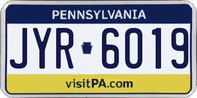 PA license plate JYR6019