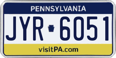 PA license plate JYR6051