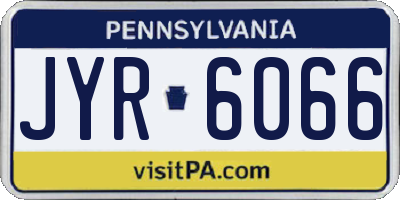PA license plate JYR6066