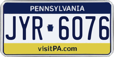 PA license plate JYR6076