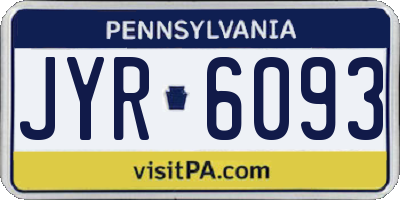 PA license plate JYR6093