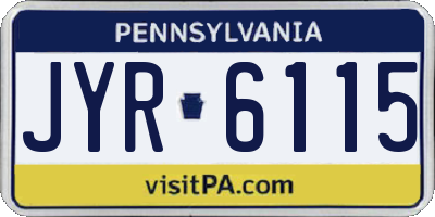 PA license plate JYR6115