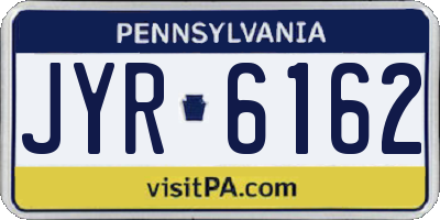 PA license plate JYR6162