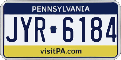 PA license plate JYR6184