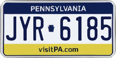 PA license plate JYR6185