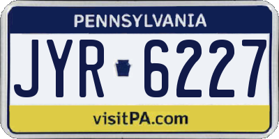 PA license plate JYR6227