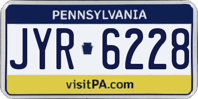 PA license plate JYR6228