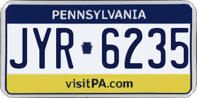 PA license plate JYR6235