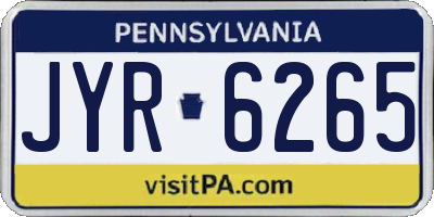 PA license plate JYR6265