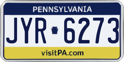 PA license plate JYR6273