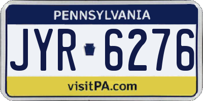 PA license plate JYR6276