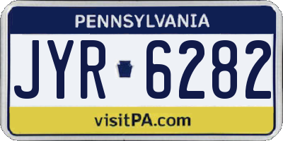PA license plate JYR6282
