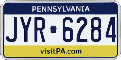 PA license plate JYR6284