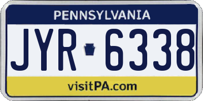 PA license plate JYR6338