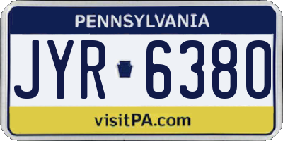 PA license plate JYR6380