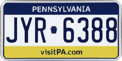 PA license plate JYR6388