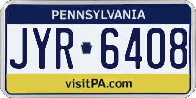 PA license plate JYR6408