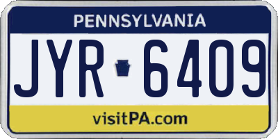 PA license plate JYR6409