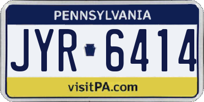 PA license plate JYR6414