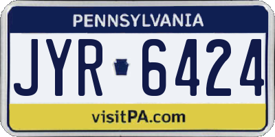 PA license plate JYR6424