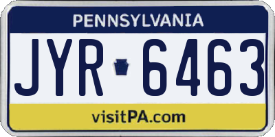 PA license plate JYR6463