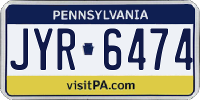 PA license plate JYR6474