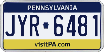 PA license plate JYR6481