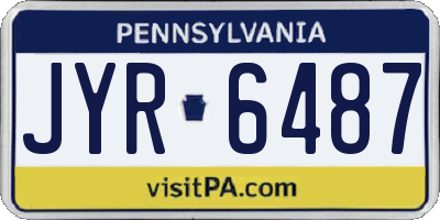 PA license plate JYR6487