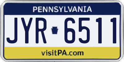PA license plate JYR6511