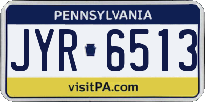 PA license plate JYR6513