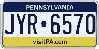 PA license plate JYR6570