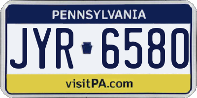 PA license plate JYR6580