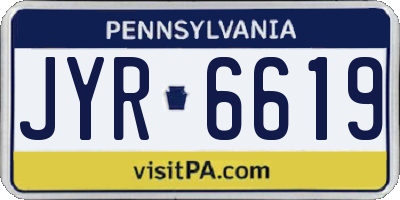 PA license plate JYR6619