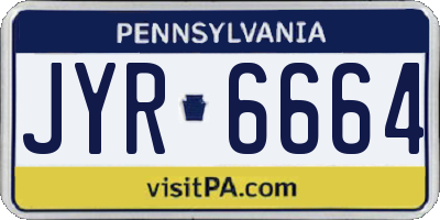PA license plate JYR6664