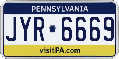 PA license plate JYR6669