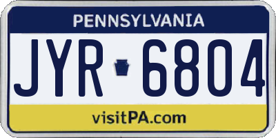 PA license plate JYR6804
