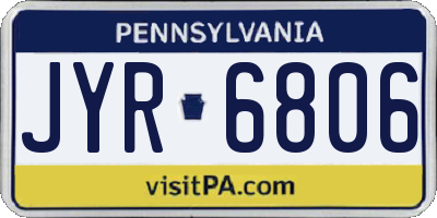 PA license plate JYR6806