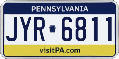 PA license plate JYR6811