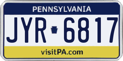 PA license plate JYR6817
