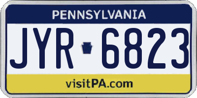 PA license plate JYR6823